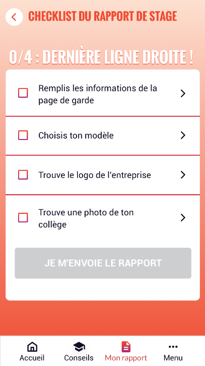 application mobile rapport stage conseils stage 3e ViensVoirMonTaf