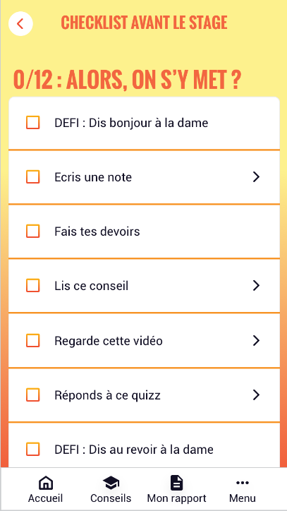 application mobile rapport stage conseils stage 3e ViensVoirMonTaf