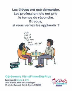 Invitation cérémonie de remise de l'événement ViensFilmerDesPros
